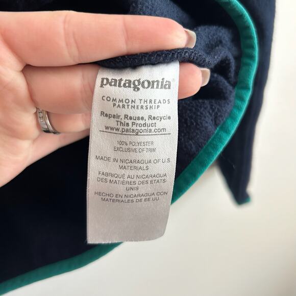 Patagonia Synchilla Snap Pullover Sweatshirt Navy Blue XS - Picture 4 of 9